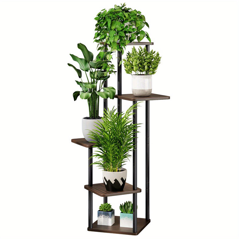 Suporte de canto para plantas, prateleira alta de metal para plantas múltiplas