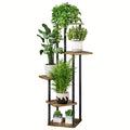 Suporte de canto para plantas, prateleira alta de metal para plantas múltiplas