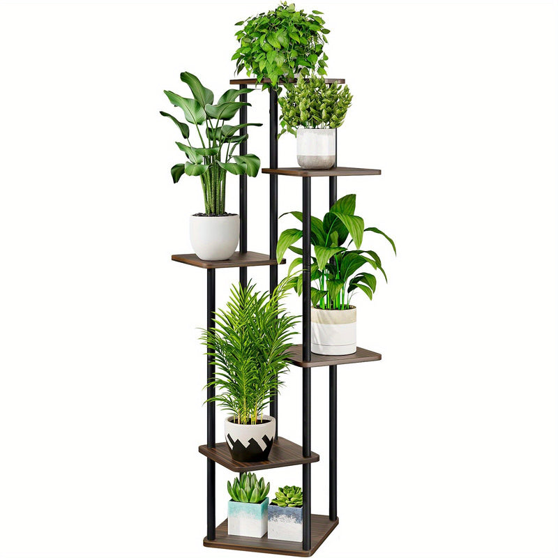 Suporte de canto para plantas, prateleira alta de metal para plantas múltiplas