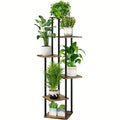 Suporte de canto para plantas, prateleira alta de metal para plantas múltiplas