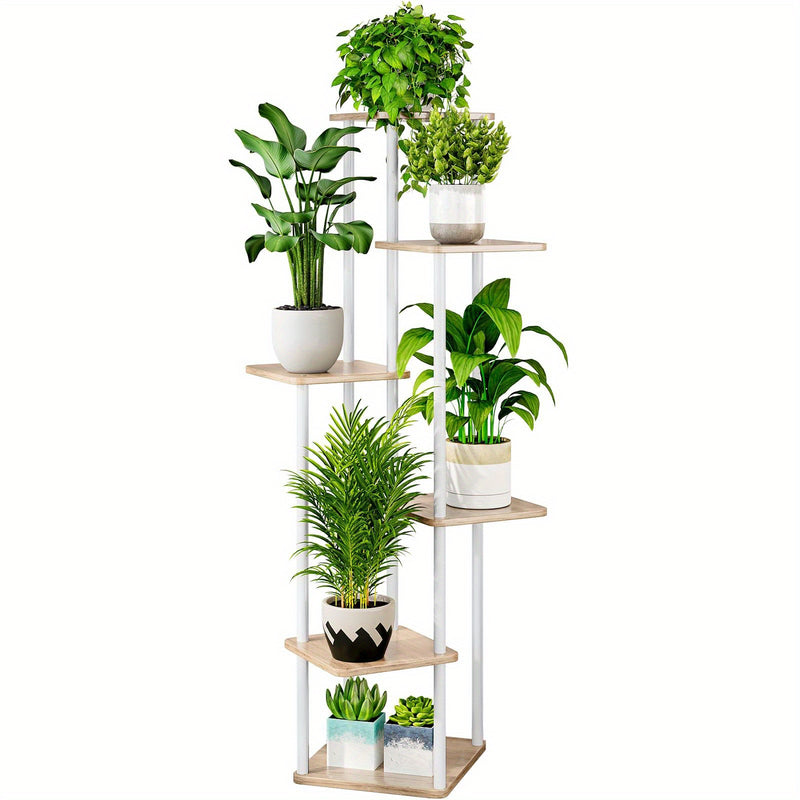 Suporte de canto para plantas, prateleira alta de metal para plantas múltiplas