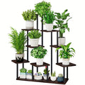 Suporte de canto para plantas, prateleira alta de metal para plantas múltiplas