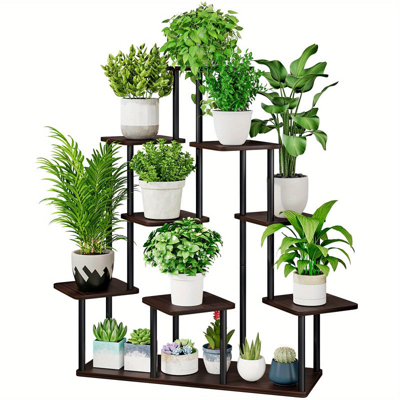 Suporte de canto para plantas, prateleira alta de metal para plantas múltiplas