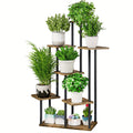 Suporte de canto para plantas, prateleira alta de metal para plantas múltiplas