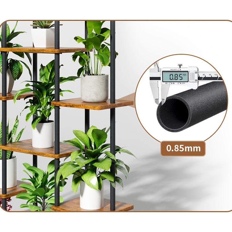 Suporte para plantas de 6 níveis e 40" de altura para ambientes internos com luzes de cultivo