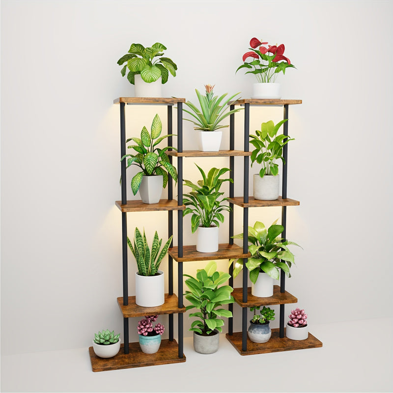 Suporte para plantas de 6 níveis e 40" de altura para ambientes internos com luzes de cultivo