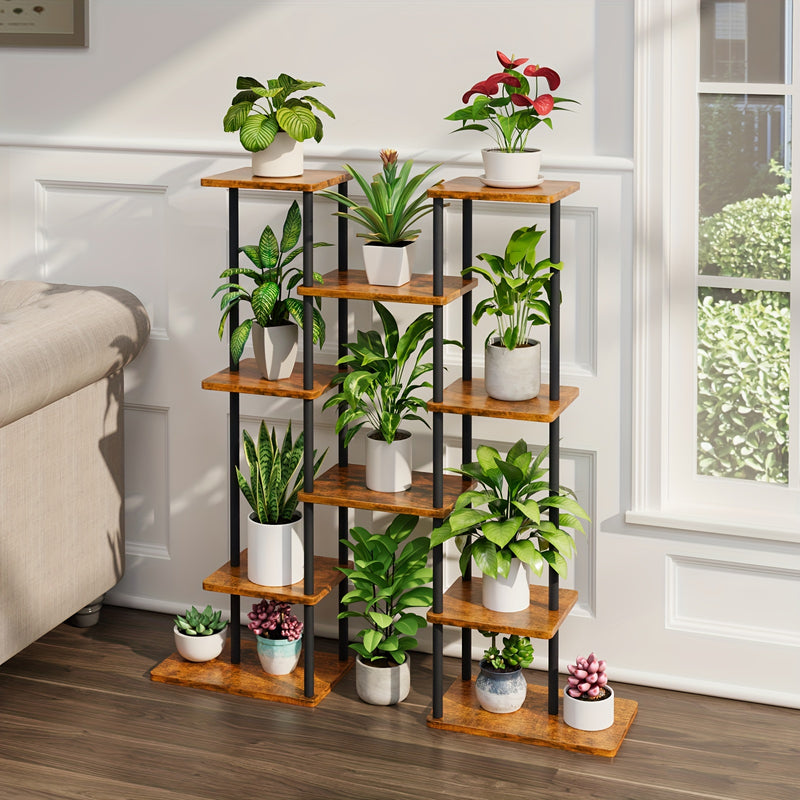 Suporte para plantas de 6 níveis e 40" de altura para ambientes internos com luzes de cultivo
