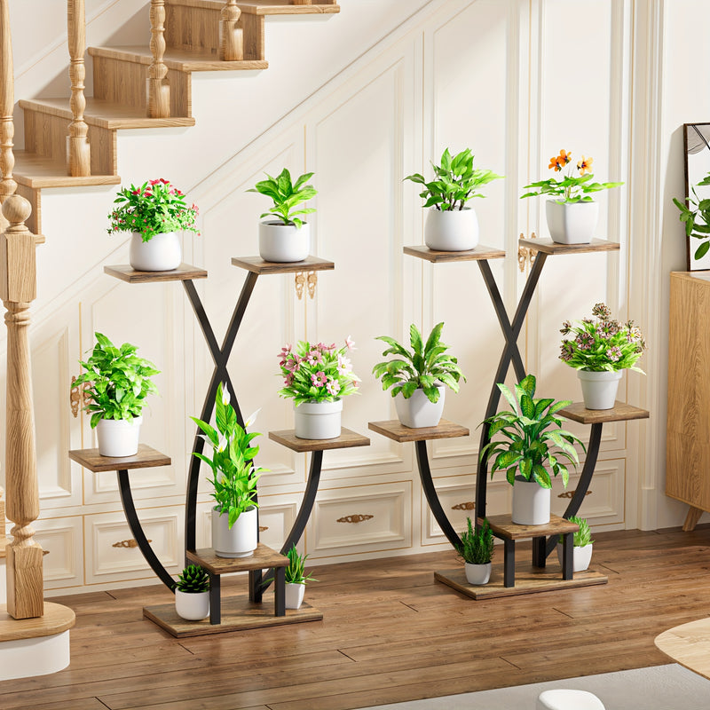 Suporte para plantas de interior com 2 peças e luzes de cultivo