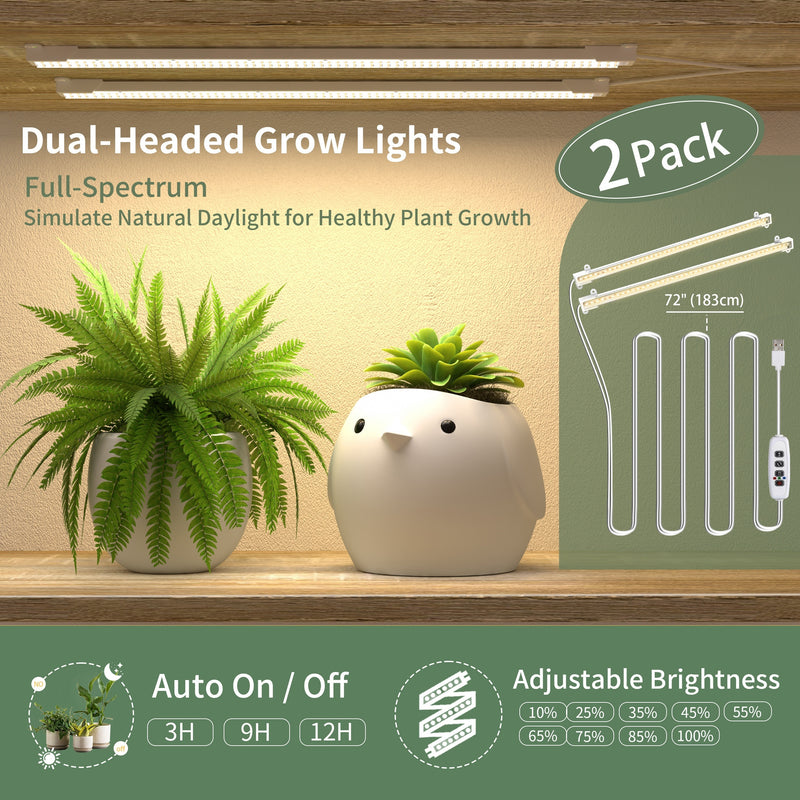 Suporte para plantas com luzes de cultivo 2 peças de 6 níveis