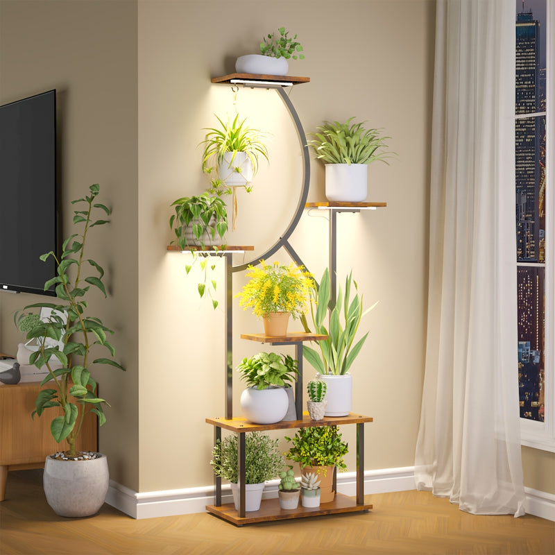 Suporte para plantas de 6 níveis para áreas internas