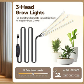 Suporte para plantas de interior com luz de crescimento