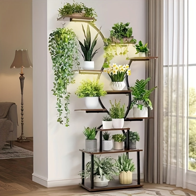 Suporte para plantas de interior com luz de crescimento