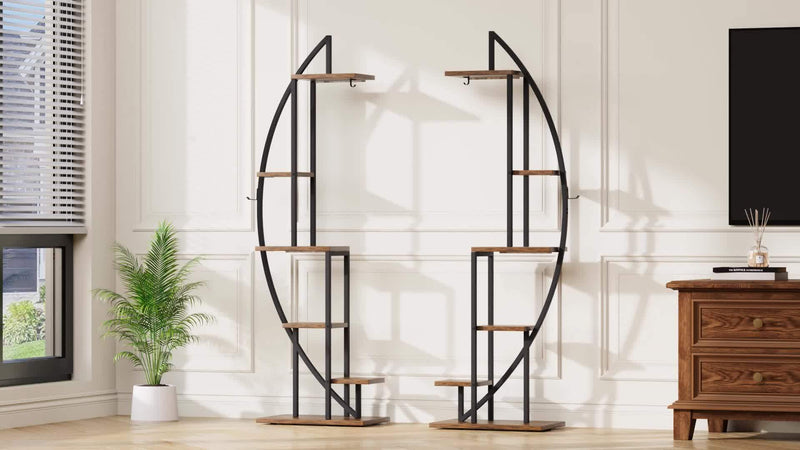 Suporte para plantas com luzes de cultivo 2 peças de 6 níveis