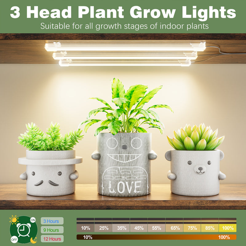 Suporte para plantas de interior com luzes de cultivo, 8 níveis
