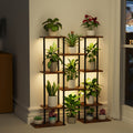 Suporte para plantas de 6 níveis e 40" de altura para ambientes internos com luzes de cultivo