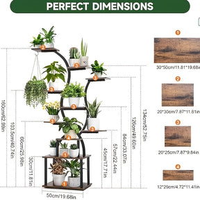 Suporte para plantas de interior com luz de crescimento