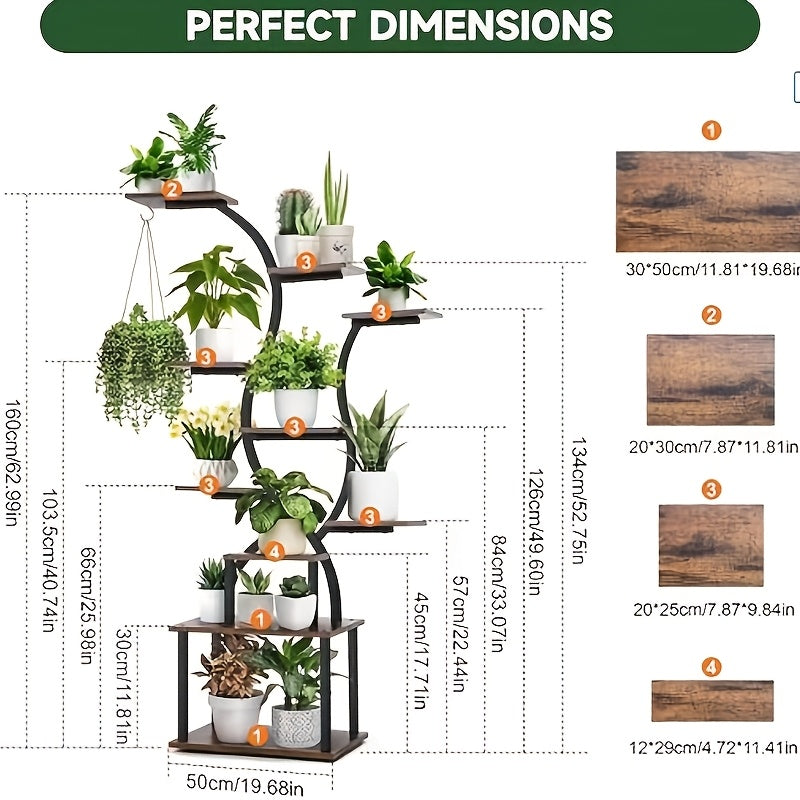 Suporte para plantas de interior com luz de crescimento
