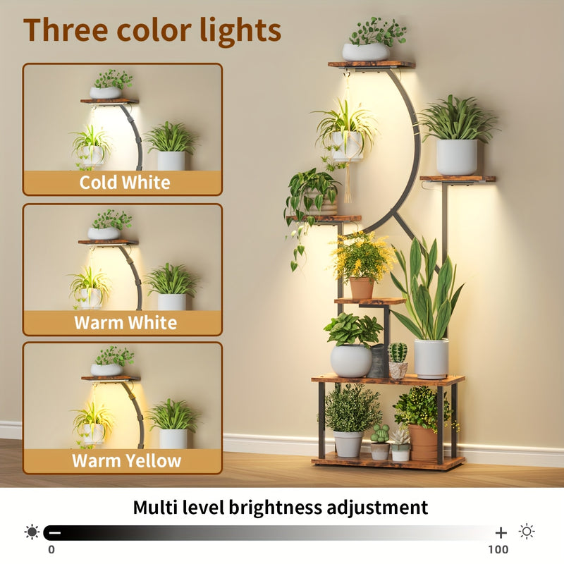 Suporte para plantas de 6 níveis para áreas internas