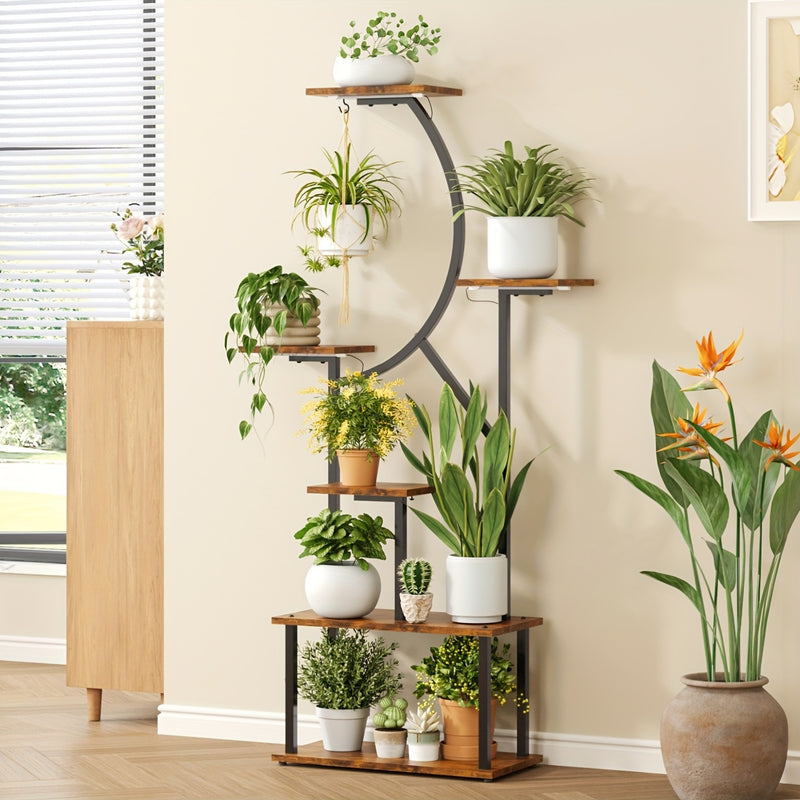 Suporte para plantas de 6 níveis para áreas internas