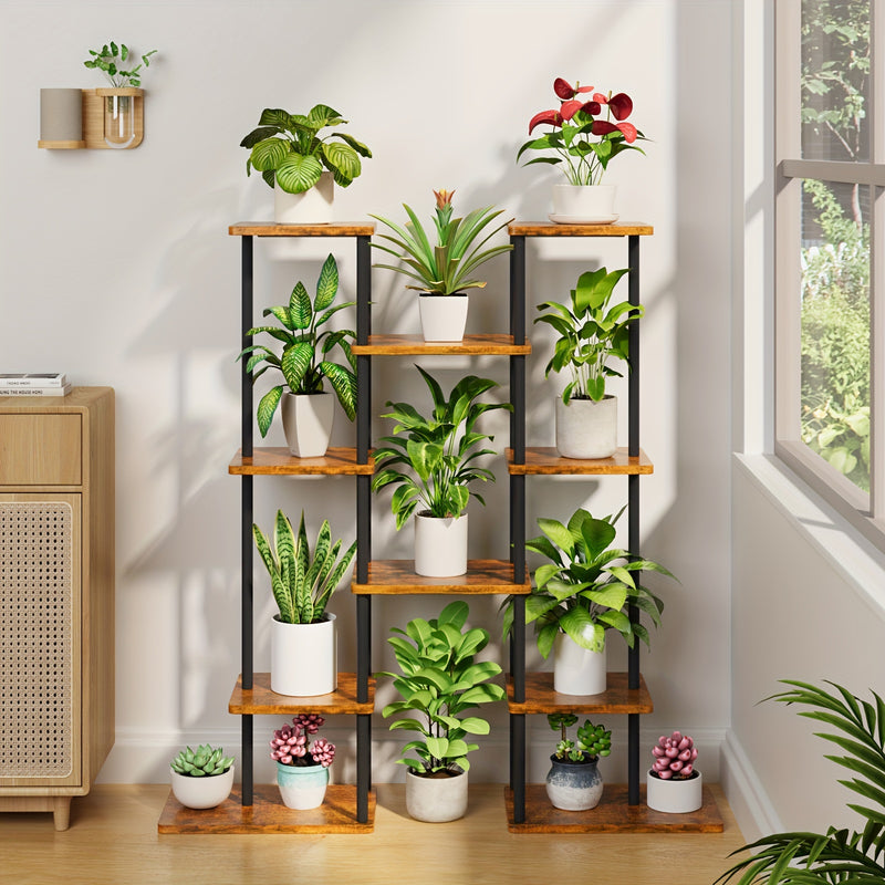 Suporte para plantas de 6 níveis e 40" de altura para ambientes internos com luzes de cultivo