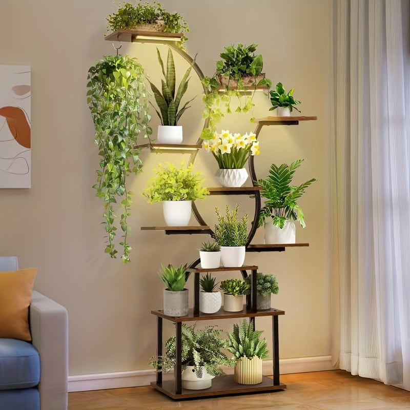 Suporte para plantas de interior com luz de crescimento