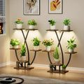 Suporte para plantas de interior com 2 peças e luzes de cultivo